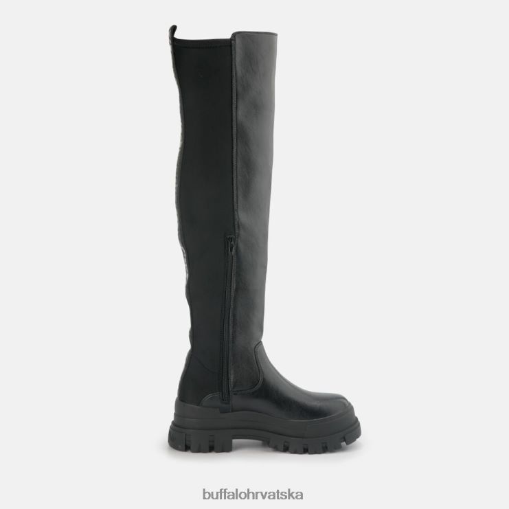 crno Buffalo aspha over boot flat veganski |čizme TDD6T369